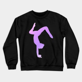 A silhouette of a double stag handstand Crewneck Sweatshirt
